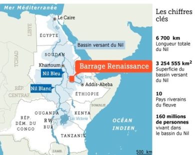 Carte barrage de la Renaissance