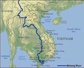 carte fleuve mekong