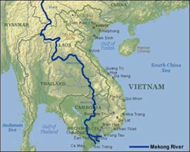 carte fleuve mekong