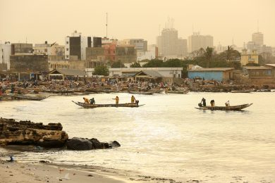 Senegal, Dakar, la plage de Soumbedioune sur la Corniche Ouest