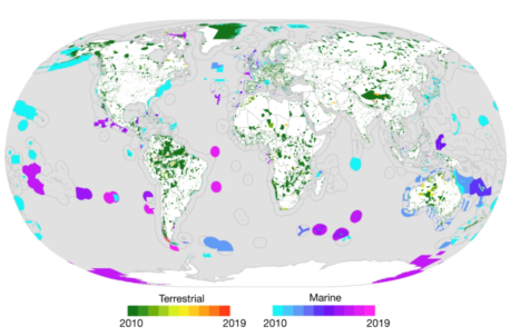 IUCN report increase of protected area between 2010 and today