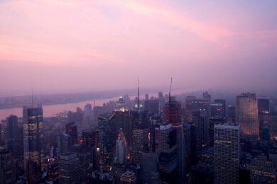 Vue depuis le sommet de l'empire state building dans le quartier de Manhattan, ville de New YorkNew York - USA