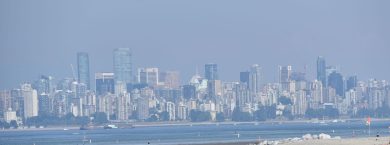 Vancouver dans un brouillard de chaleur en juin 2021 (DON MACKINNON_AFP)